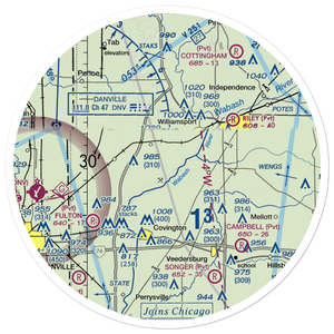 Gary Johnson Field (7IN7) VFR Sectional Sticker (30 mile)
