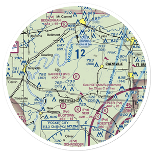 Garrett Field (7IN3) VFR Sectional Sticker (30 mile)