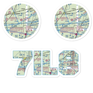 Cody Port RLA Restricted Landing Area (7IL8) VFR Sectional Sticker Pack