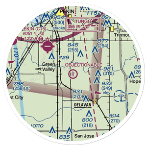 Lutz Restricted Landing Area (7IL3) VFR Sectional Sticker (20 mile)