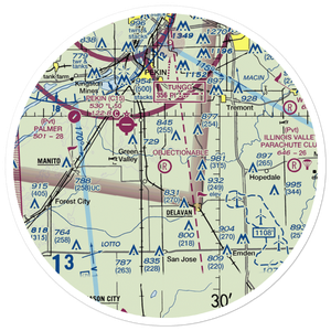 Lutz Restricted Landing Area (7IL3) VFR Sectional Sticker (30 mile)