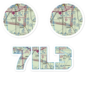 Lutz Restricted Landing Area (7IL3) VFR Sectional Sticker Pack