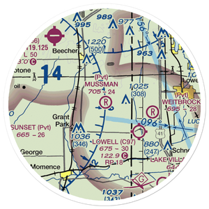 Mussman Airport (7IL0) VFR Sectional Sticker (20 mile)