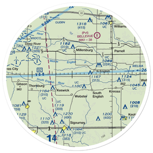 White Pigeon Airport (7IA1) VFR Sectional Sticker (30 mile)