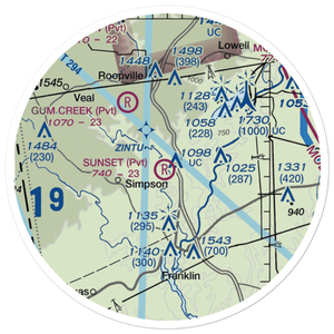 Sunset Strip (7GE5) VFR Sectional Sticker (20 mile)