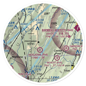 Mount Cove STOLport (7GA5) VFR Sectional Sticker (20 mile)