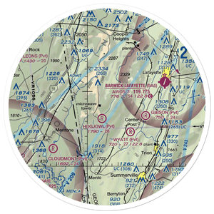 Mount Cove STOLport (7GA5) VFR Sectional Sticker (30 mile)