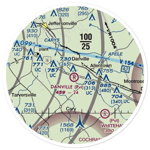 Danville Airpark (7GA4) VFR Sectional Sticker (20 mile)