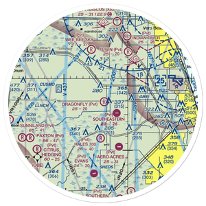 Dragonfly Airport (7FL8) VFR Sectional Sticker (30 mile)