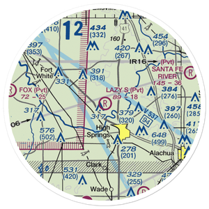 Lazy S Farm Airport (7FL7) VFR Sectional Sticker (20 mile)