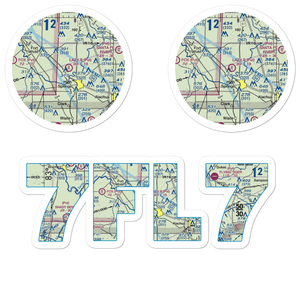 Lazy S Farm Airport (7FL7) VFR Sectional Sticker Pack