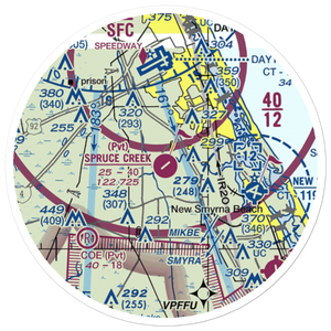 Spruce Creek Airport (7FL6) VFR Sectional Sticker (20 mile)