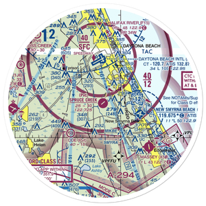 Spruce Creek Airport (7FL6) VFR Sectional Sticker (30 mile)