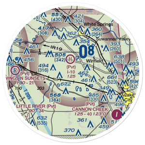 Wellborn STOLport (7FL2) VFR Sectional Sticker (20 mile)