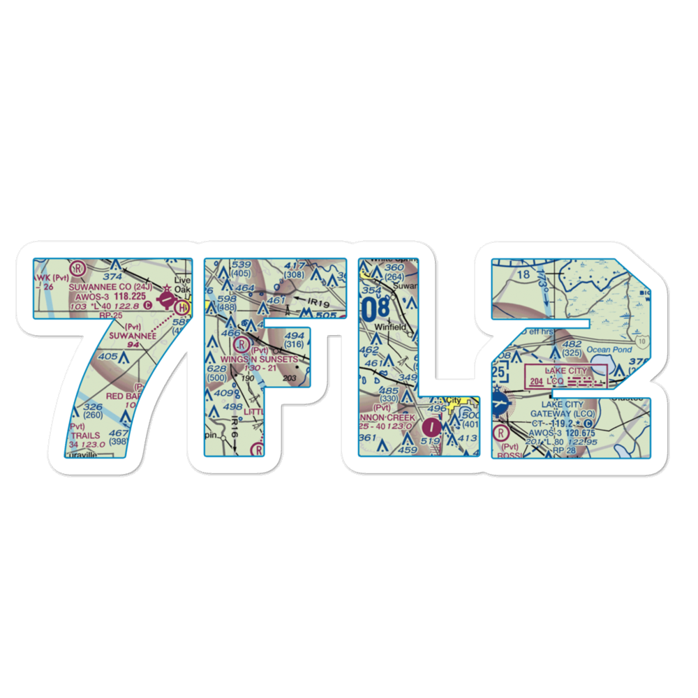 Wellborn STOLport (7FL2) VFR Sectional Sticker 