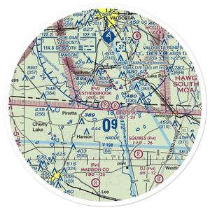 Estherbrook Aerodrome (7FD9) VFR Sectional Sticker (30 mile)