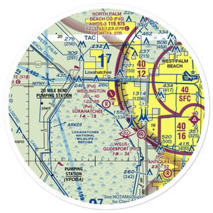 Loxahatchee Airport (7FD6) VFR Sectional Sticker (30 mile)