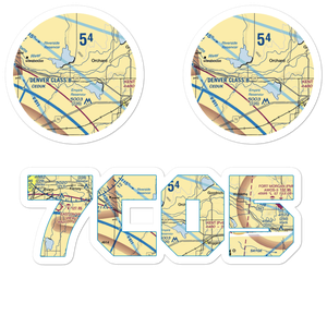 Yocam Ranch Airport (7CO5) VFR Sectional Sticker Pack