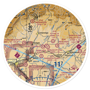 Hawkins Ranch Airport (7CO2) VFR Sectional Sticker (30 mile)