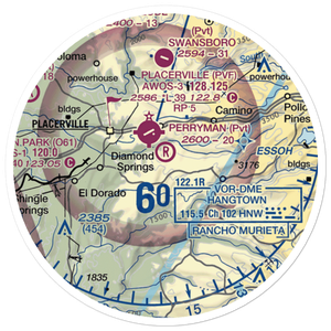 Perryman Airport (7CL9) VFR Sectional Sticker (20 mile)