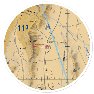 Geyser Ranch Airport (7NV8) VFR Sectional Sticker (30 mile)