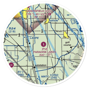 Paradise Lakes Airport (7CA2) VFR Sectional Sticker (20 mile)