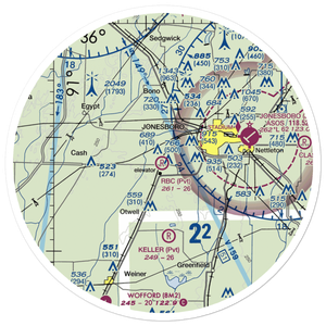 RBC Airport (7AR6) VFR Sectional Sticker (30 mile)