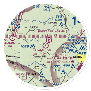 Brown'S Airport (7AR4) VFR Sectional Sticker (20 mile)