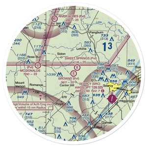 Brown'S Airport (7AR4) VFR Sectional Sticker (30 mile)