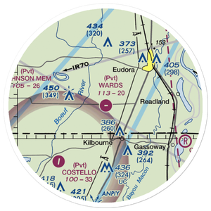 Ward's Airport (7AR1) VFR Sectional Sticker (20 mile)