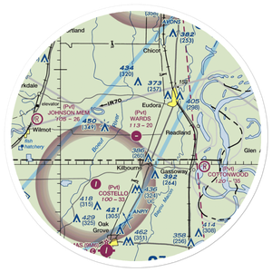 Ward's Airport (7AR1) VFR Sectional Sticker (30 mile)