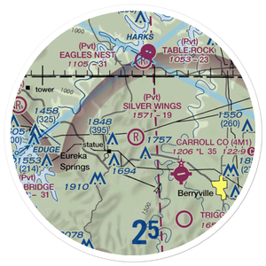 Hammer Field Airport (7AR0) VFR Sectional Sticker (20 mile)