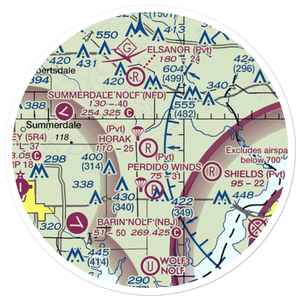 Horak Airport (7AL9) VFR Sectional Sticker (20 mile)