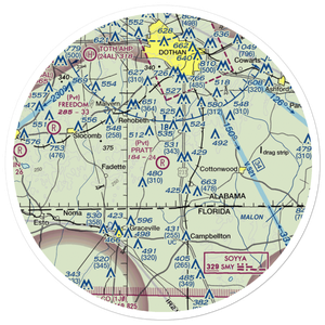 Pratt Landing Airport (7AL7) VFR Sectional Sticker (30 mile)