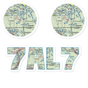 Pratt Landing Airport (7AL7) VFR Sectional Sticker Pack