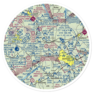 Liberty Field Airport (7AL5) VFR Sectional Sticker (30 mile)