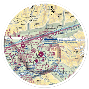 Vinduska Airport (7AK9) VFR Sectional Sticker (30 mile)