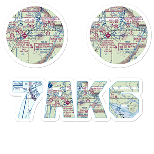 Dan France Airport (7AK6) VFR Sectional Sticker Pack