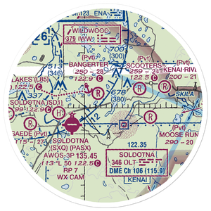 Dahler Homestead Airport (7AK5) VFR Sectional Sticker (20 mile)