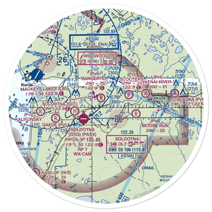Dahler Homestead Airport (7AK5) VFR Sectional Sticker (30 mile)
