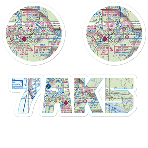 Dahler Homestead Airport (7AK5) VFR Sectional Sticker Pack