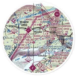 Jack Fish Landing Airport (7AK4) VFR Sectional Sticker (20 mile)