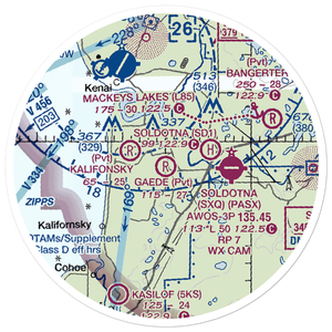 Gaede Airport (7AK3) VFR Sectional Sticker (20 mile)