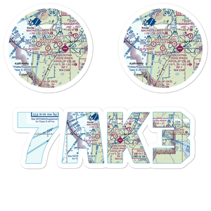 Gaede Airport (7AK3) VFR Sectional Sticker Pack
