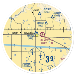 Silverton Municipal Airport (79XS) VFR Sectional Sticker (20 mile)