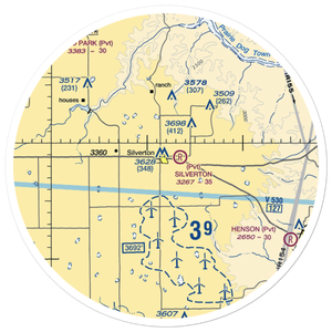 Silverton Municipal Airport (79XS) VFR Sectional Sticker (30 mile)