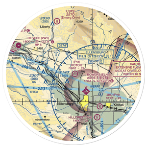 Ellensburg (Rotor Ranch) Airport (79WT) VFR Sectional Sticker (30 mile)