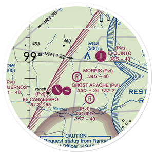 Morris Ranch Airport (79TA) VFR Sectional Sticker (20 mile)