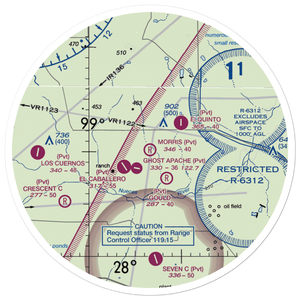 Morris Ranch Airport (79TA) VFR Sectional Sticker (30 mile)