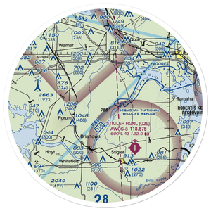 Little River Ranch Airport (79OK) VFR Sectional Sticker (30 mile)